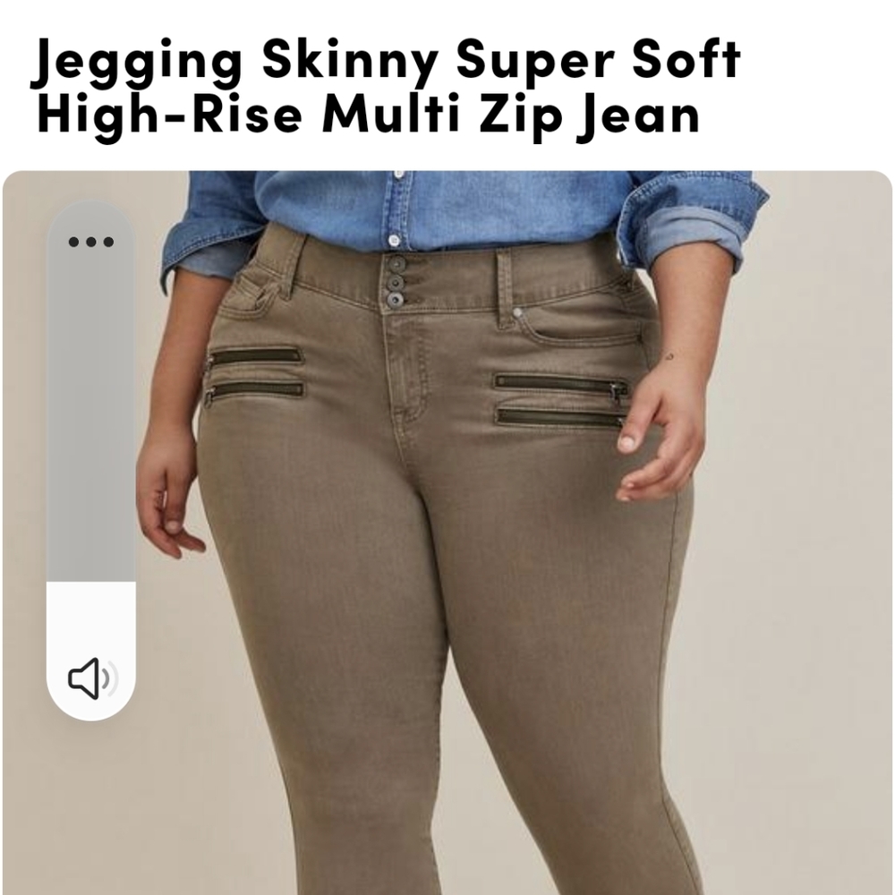 Torrid Army green jeggings sz 20